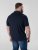 D555 Barret Interlock Jacquard Collar & Cuffs Polo Navy - Polokošele - Polokošele 2XL-8XL