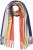 Ulla Popken Ombre Rainbow Stripe Scarf Night Blue - Doplnky - 