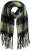 Ulla Popken Plaid Long Fringe Scarf Yellow Green - Doplnky - 