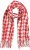 Ulla Popken Houndstooth Fringed Hem Scarf Salsa - Doplnky - 