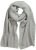 Ulla Popken Garter Stitch Knit Scarf Light Grey Melange - Doplnky - 