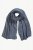 Ulla Popken Heather Knit Wool Blend Scarf Navy - Doplnky - 