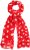 Ulla Popken Polka Dot Scarf Neon Red - Doplnky - 