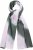 Ulla Popken Batik Striped Scarf Lavender - Doplnky - 