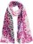 Ulla Popken Rainbow Leopard Print Scarf Pink - Doplnky - 