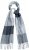 Ulla Popken Checked Fringed Hem Scarf Light Grey Melange - Doplnky - 