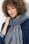 Ulla Popken Fringed Hem Knit Scarf Deep Aqua - Doplnky - Dámske šály a šatky