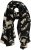Ulla Popken Printed Silk Scarf Black - Doplnky - 
