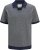 Jack & Jones Ceaston Knit Short Sleeve Sweater Grey/Blue - Mikiny & mikiny bez kapucne - Mikiny & Mikiny s Kapucňou 2XL-12XL