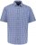 JP1880 Short Sleeve Check Print Traditional Shirt Blue - Košele - Košele 2XL-10XL