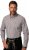 JP1880 Long Sleeve Check Print Traditional Shirt Brown - Košele - Košele 2XL-10XL