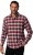 JP1880 Shirt Flannel Checked Long Sleeve Red TALL - PÁNSKE OBLEČENIE MT-6XLT - Veľkosti pre VYSOKÝCH