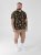 D555 Gordon Hawaiian AOP Cuvan Collar Resort Short Sleeve Black - Košele - Košele 2XL-10XL