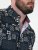 D555 Rick Geometric Print Short Sleeve Shirt Navy - Košele - Košele 2XL-10XL