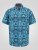 D555 Hawkins Printed Cuban Collar Resort Short Sleeve Shirt Teal - Košele - Košele 2XL-10XL