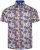 Kam Jeans 6060 Palm Tree and Surf Boards Short Sleeve Shirt White - Košele - Košele 2XL-10XL