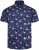 Kam Jeans 6068 Flamingo Short Sleeve Shirt Navy - Košele - Košele 2XL-10XL