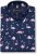 Kam Jeans 6068 Flamingo Short Sleeve Shirt Navy - Košele - Košele 2XL-10XL