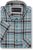 Kam Jeans 6339 Checked Short Sleeve Shirt Mineral Blue - Košele - Košele 2XL-10XL
