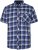 Kam Jeans 6369 Checked Short Sleeve Shirt Blue - Košele - Košele 2XL-10XL