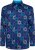 Kam Jeans 6071 Record Print Long Sleeve Shirt Navy - Košele - Košele 2XL-10XL