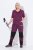 Ulla Popken HYPRAR Multifunctional Durable Inset Trekking Pants Dark Cherry Dark Cherry - Nohavice - Nohavice pre ženy vo veľkých veľkostiach