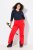 Ulla Popken Softshell Trousers Waterproof Zip Pockets Snow Gaiters Salsa - Nohavice - Nohavice pre ženy vo veľkých veľkostiach