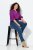 Ulla Popken Rhinestone Seam Stretch Fit Jeans Blue Denim - Džínsy - Dámske džínsy veľkých veľkostí