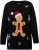 Ulla Popken Gingerbread Man Christmas Sweater Black - Mikiny & mikiny bez kapucne - 