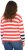 Ulla Popken Mixed Stripe Long Sleeve Sweater Hibiscus Red - Mikiny & mikiny bez kapucne - 