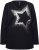 Ulla Popken Sequined Star Rolled Edge Sweater Black - Mikiny & mikiny bez kapucne - 