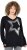 Ulla Popken Sequined Star Rolled Edge Sweater Black - Mikiny & mikiny bez kapucne - 