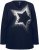 Ulla Popken Sequined Star Rolled Edge Sweater Navy - Mikiny & mikiny bez kapucne - 