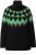 Ulla Popken Neon Alpine Pattern Long Sleeve Turtleneck Sweater Apple Green - Mikiny & mikiny bez kapucne - 