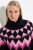 Ulla Popken Neon Alpine Pattern Long Sleeve Turtleneck Sweater Light Pink - Mikiny & mikiny bez kapucne - Pohodlné mikiny, hoodie a pletené svetre