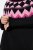 Ulla Popken Neon Alpine Pattern Long Sleeve Turtleneck Sweater Light Pink - Mikiny & mikiny bez kapucne - Pohodlné mikiny, hoodie a pletené svetre