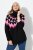 Ulla Popken Neon Alpine Pattern Long Sleeve Turtleneck Sweater Light Pink - Mikiny & mikiny bez kapucne - Pohodlné mikiny, hoodie a pletené svetre