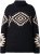 Ulla Popken Aztec Pattern Turtleneck Sweater Black - Mikiny & mikiny bez kapucne - 