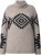 Ulla Popken Aztec Pattern Turtleneck Sweater Pebble Grey - Mikiny & mikiny bez kapucne - 