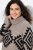 Ulla Popken Aztec Pattern Turtleneck Sweater Pebble Grey - Mikiny & mikiny bez kapucne - Pohodlné mikiny, hoodie a pletené svetre