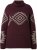 Ulla Popken Aztec Pattern Turtleneck Sweater Plum - Mikiny & mikiny bez kapucne - 