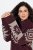 Ulla Popken Aztec Pattern Turtleneck Sweater Plum - Mikiny & mikiny bez kapucne - Pohodlné mikiny, hoodie a pletené svetre