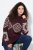 Ulla Popken Aztec Pattern Turtleneck Sweater Plum - Mikiny & mikiny bez kapucne - Pohodlné mikiny, hoodie a pletené svetre