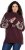 Ulla Popken Aztec Pattern Turtleneck Sweater Plum - Mikiny & mikiny bez kapucne - 