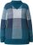 Ulla Popken Grand Check Long Sleeve Sweater Teal - Mikiny & mikiny bez kapucne - 