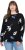 Ulla Popken Eco Cotton Leaf Pattern Long Sleeve Sweater Black - Mikiny & mikiny bez kapucne - 