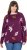 Ulla Popken Eco Cotton Leaf Pattern Long Sleeve Sweater Forest Berry - Mikiny & mikiny bez kapucne - 