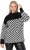 Ulla Popken Graphic Stripe Long Sleeve Turtleneck Sweater Black - Mikiny & mikiny bez kapucne - 