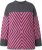 Ulla Popken Graphic Stripe Long Sleeve Turtleneck Sweater Flamingo - Mikiny & mikiny bez kapucne - 