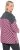 Ulla Popken Graphic Stripe Long Sleeve Turtleneck Sweater Flamingo - Mikiny & mikiny bez kapucne - 